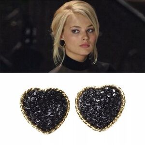 Heart Sequin Earrings As Seen On Margot Robbie In The Wolf Of Wall Street